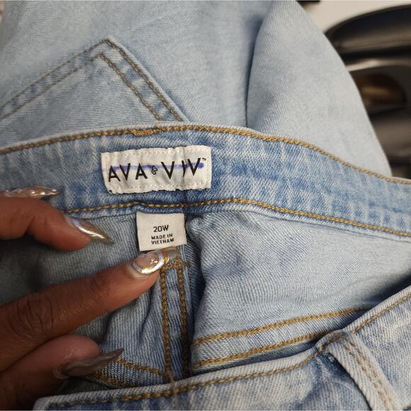 Medium wash high rise straight leg jeans - Picture 5 of 8